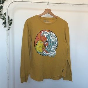 Surf and hibiscus long sleeve